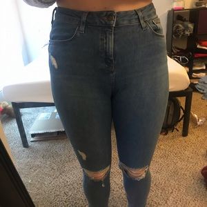 High-waisted Topshop jeans